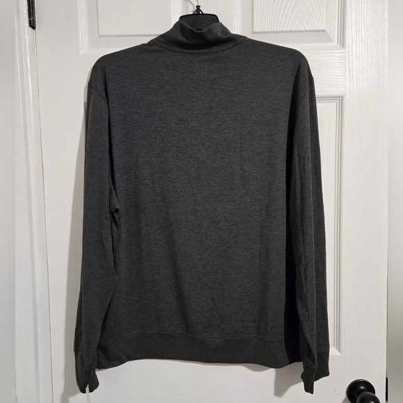 NWT Van Heusen Performance Athleisure Shirt Men's Size XL Dark Gray Zip-Up - Picture 5 of 12